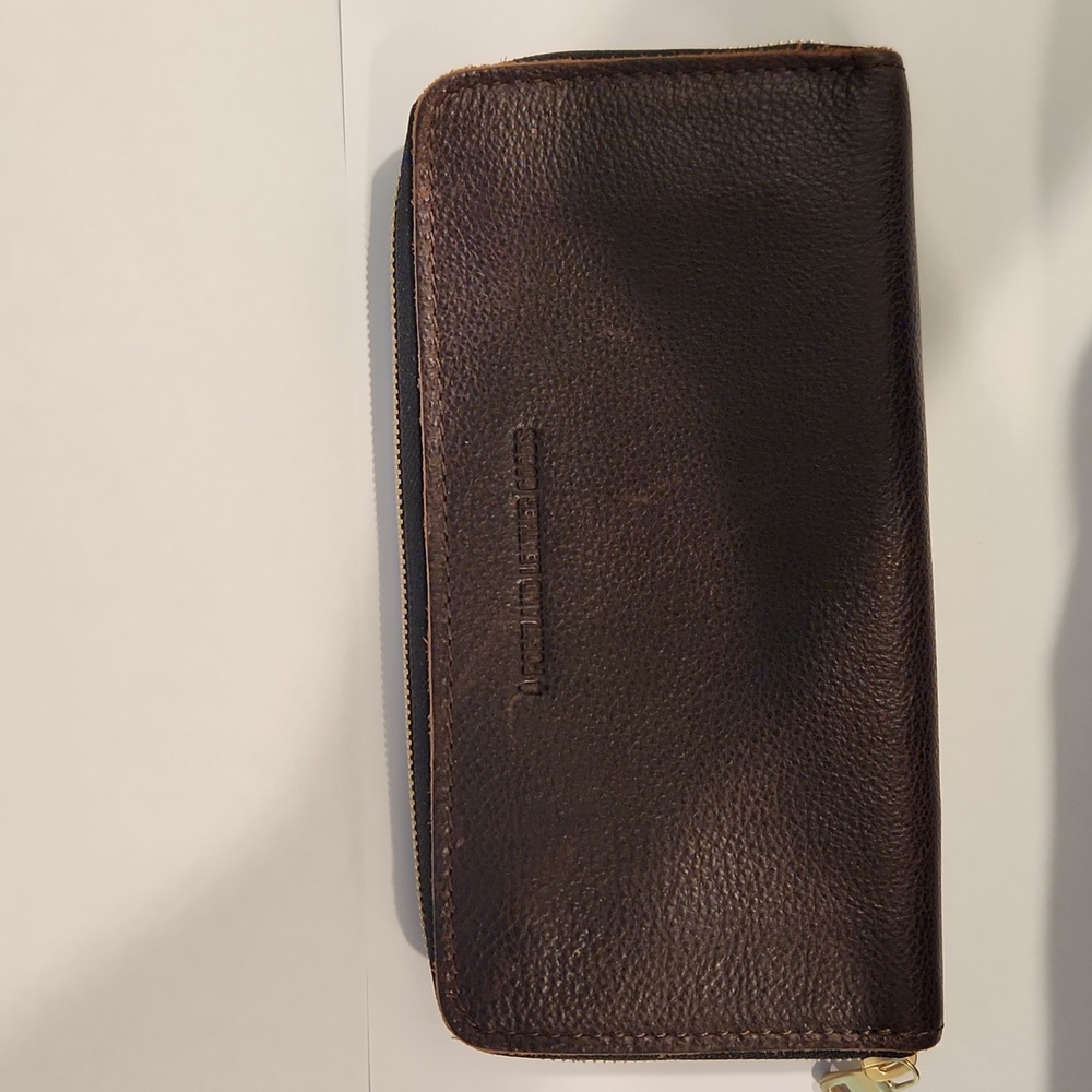 Portland Leather Accordian Wallet In Coldbrew